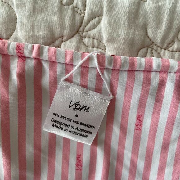 Revolve x VDM Ziggy Reversible Art Deco Retro Pink Stripe Bikini Bottom Swim‎ - Picture 8 of 9